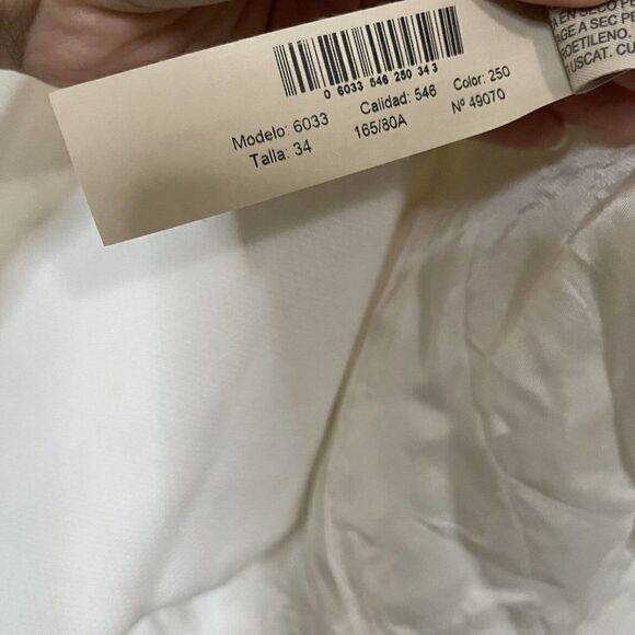 Massimo Dutti white ivory tweed knit lightweight blazer jacket size US 2 - Picture 3 of 8